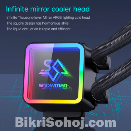 SNOWMAN KS 360 ARGB ALL IN ONE ( AIO ) LIQUID COOLER BK .